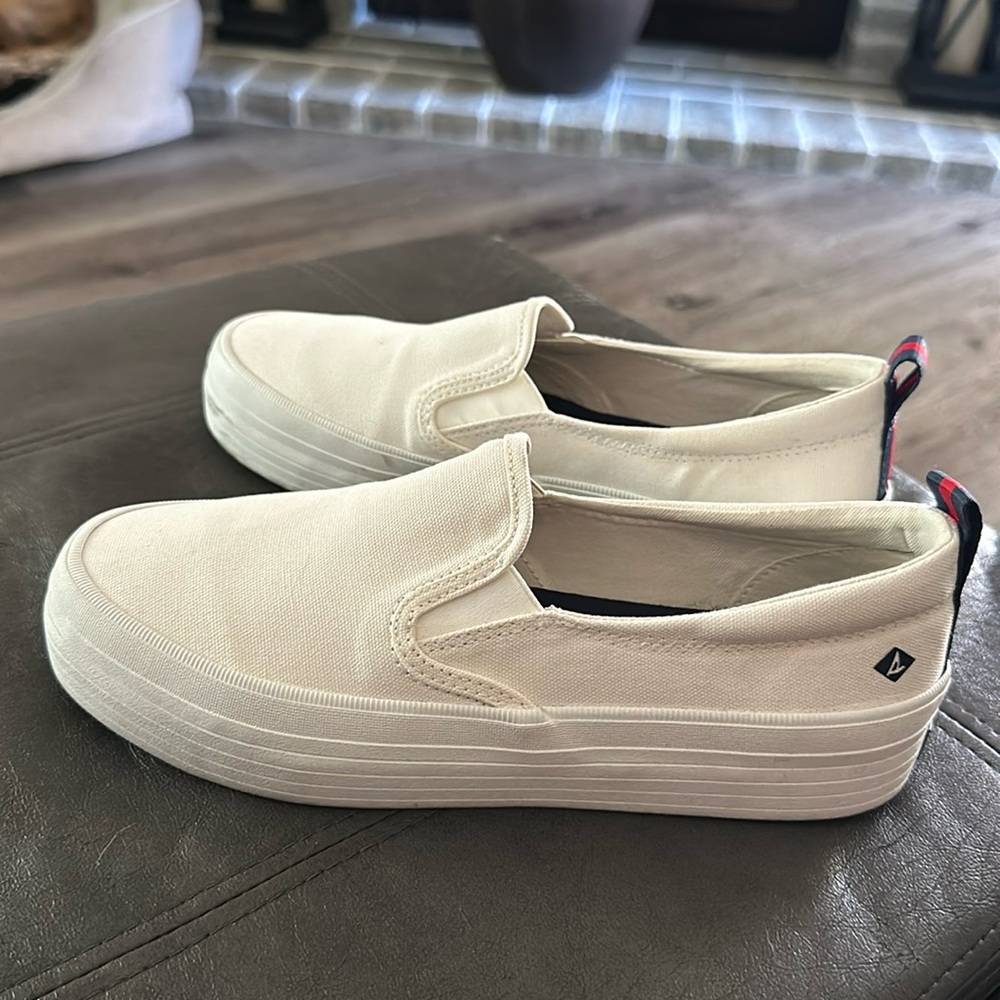 Sperry white  slip on shoes